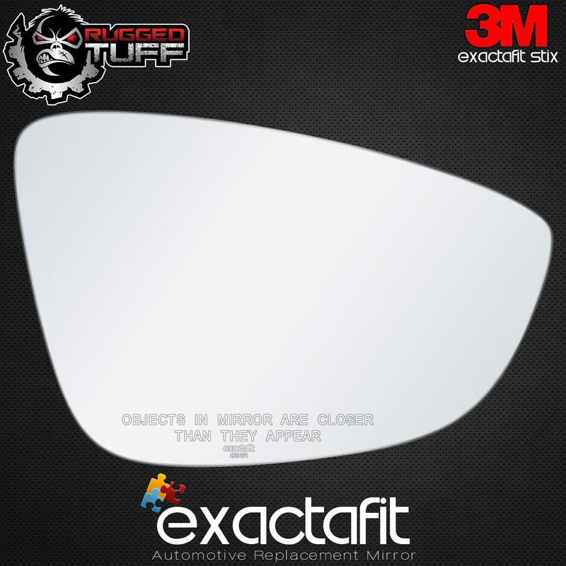 Rugged TUFF Passenger Side Mirror Glass Replacement For Volkswagen Passat Jetta CC Eos VW Right Door Convex Mirrors Adhesives exactafit 8114R - Image 3